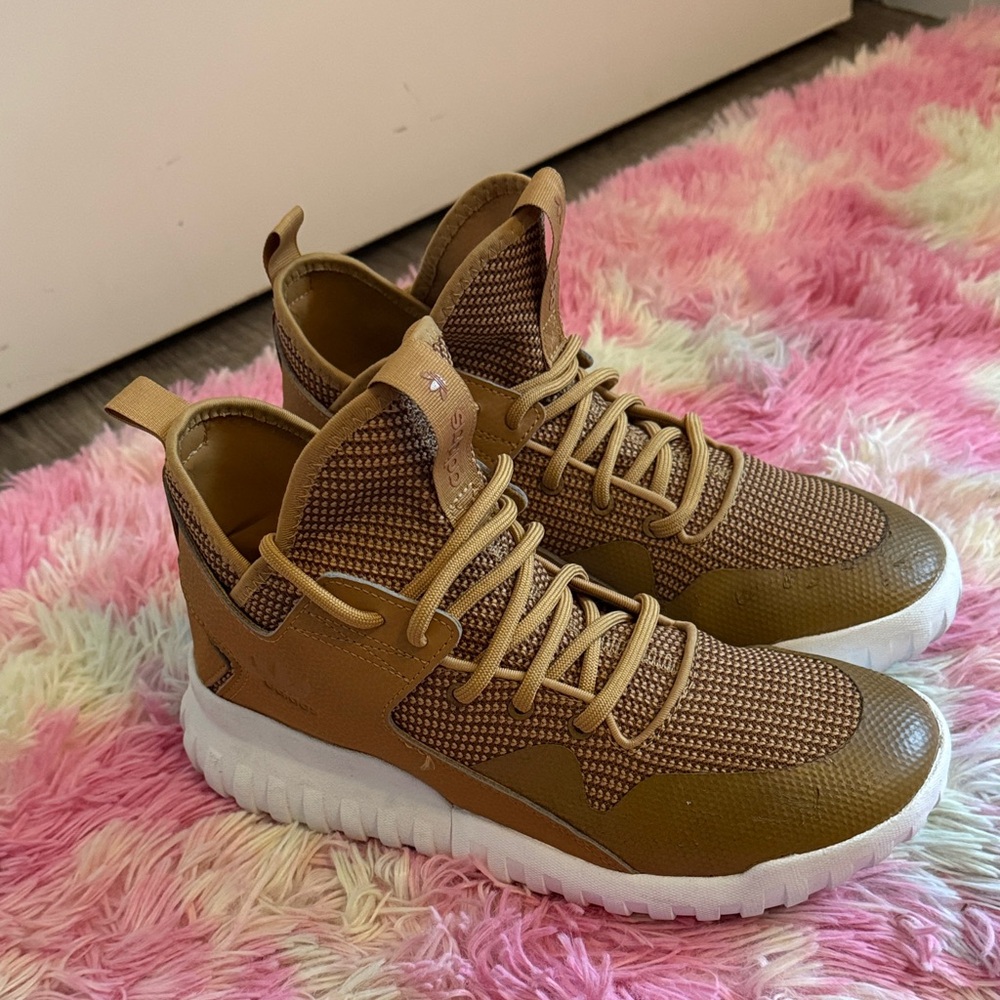 Adidas Brown High-Top Sneakers